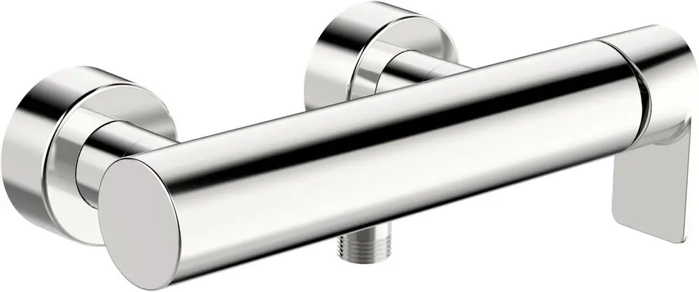 Einhebelmischer für Brauseauslauf in Chromoptik, im minimalistischen Design. Hersteller: HANSA. Geeignet für moderne Badezimmerinstallationen.